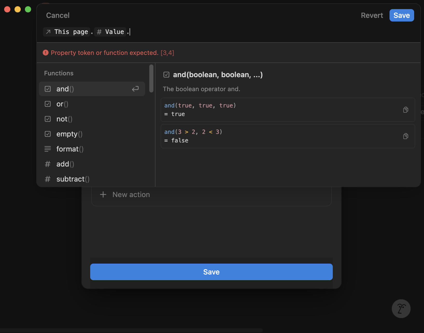 Editing a custom formula for an increment button